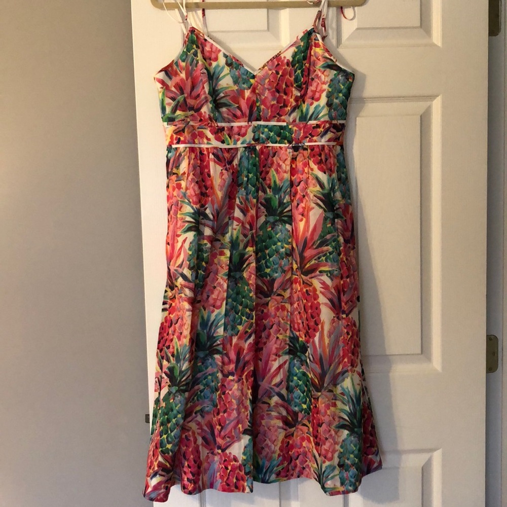 NWT J. Crew Pineapple Print Dress, Size 8